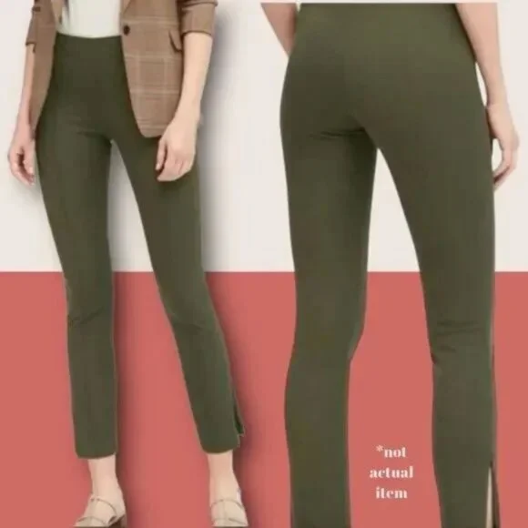Banana Republic Sloan Legging Olive Green Size 12R Slim Fit Stretch Pants NWT - Picture 3 of 11